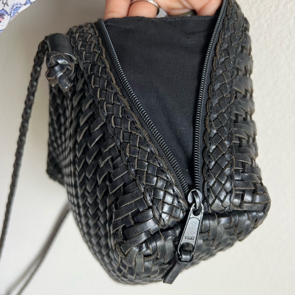 Vintage Woven Leather Crossbody Women's Bag LJS Collection - Picture 5 of 10